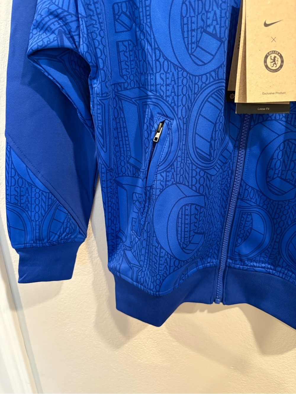 Chelsea FC Academy Pro Big Kids' Nike Dri-FIT Soccer Anthem Jacket Youth Size M - Picture 8 of 13